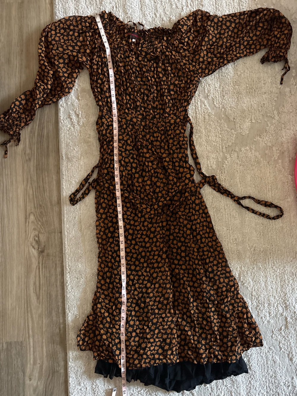 Apostrophe Paris Silk Chiffon Floral Maxi Dress Size 40 (US M/8) - Picture 5 of 5